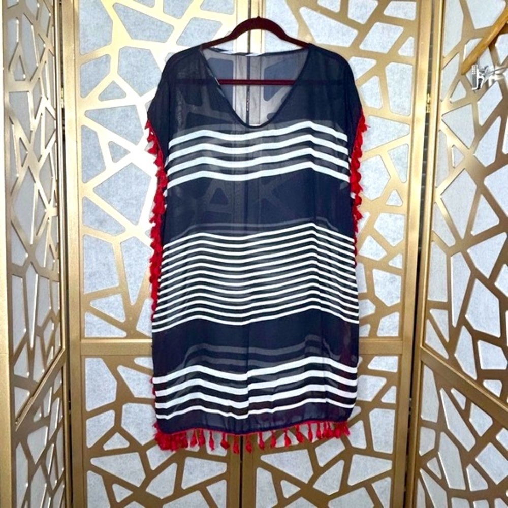 Blue Sheer Beachwear Coverup